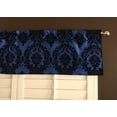 thumbnail image 1 of Flocked Damask Window Valance 58" Wide Navy, 1 of 3