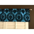 thumbnail image 1 of Flocked Damask Window Valance 58" Wide Turquoise, 1 of 1