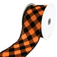 thumbnail image 1 of Flocked Diagonal Checkered Wired Ribbon, 2-1/2-Inch, 10-Yard, 1 of 1