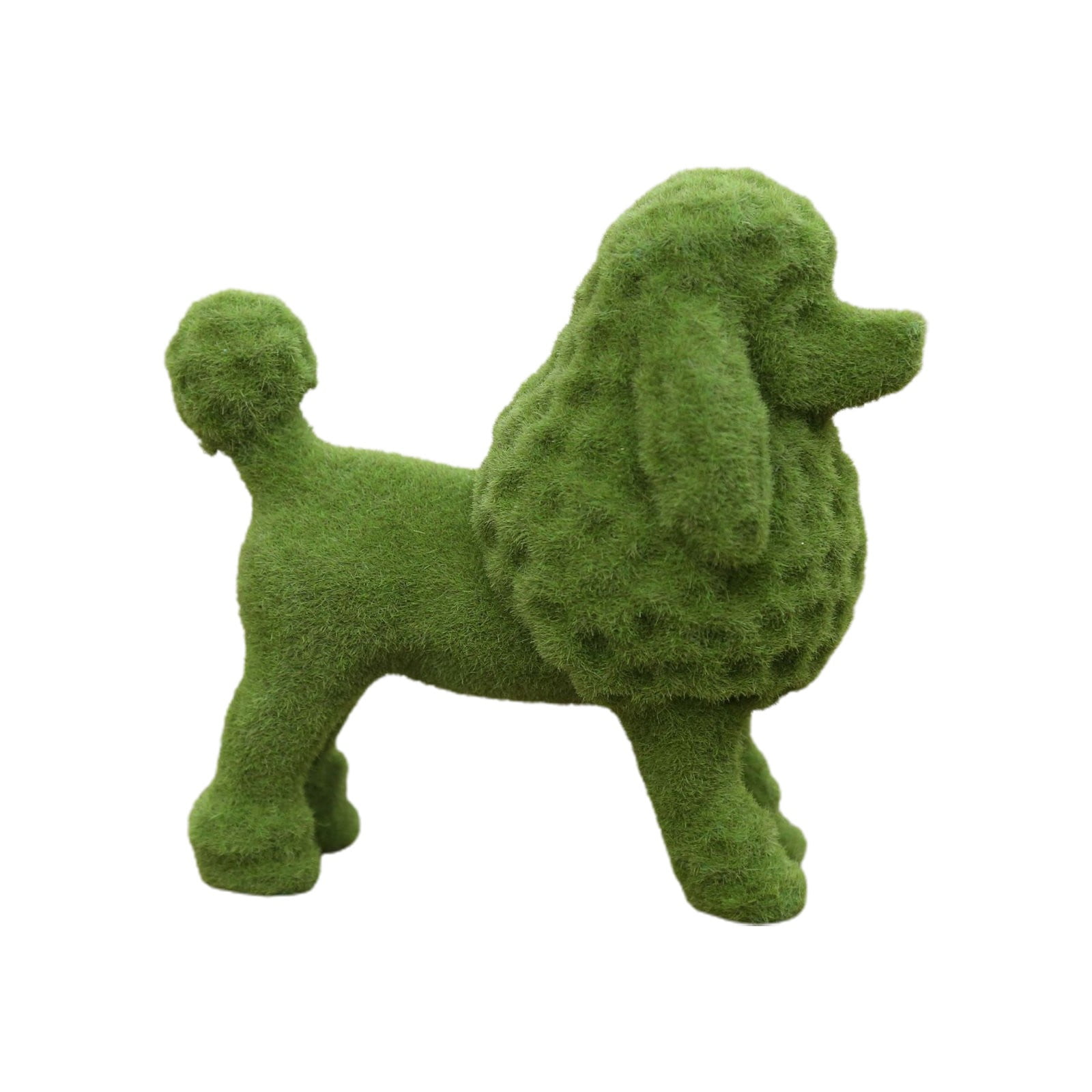 European Style Flocked Dog Figurine, Moss-Covered Animal Ornament for Outdoor Lawn, Garden, and Floral Arrangements â Charming Decorative Sculpture for Home & Turf Art