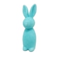 thumbnail image 1 of Flocked Easter Bunny Figurines Spring Standing Moss Rabbit Tabletop Decoration Cute Foam Rabbits Statue for Home Party Book Shelf Decor, 1 of 6