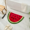 Flocked Fruit Shaped Floor Mat Toilet Entrance Shower Door Absorbent