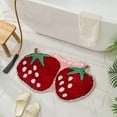 Flocked Fruit Shaped Floor Mat Toilet Entrance Shower Door Absorbent