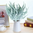 thumbnail image 1 of Flocked Lavenders Artificial Flowers for Home Decor with Realistic Color Never Fade Plastic Material Bouquets for Various Occasions and Gifting (White), 1 of 6