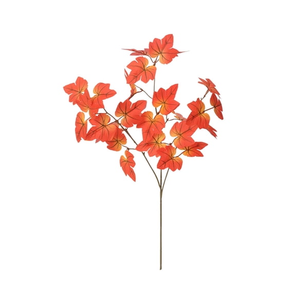 Flocked Maple Leaf Realistic Fall Decor Artificial Maple Leaves for Home Seasonal Arrangements DIY Craft Projects Soft Flocking Material No Watering Needed