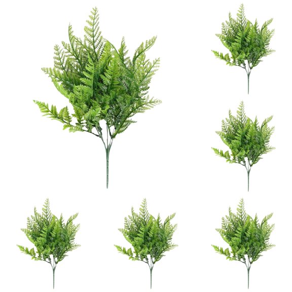Flocked Soft Velvet Texture For Wedding Photography Home Faux Floral Arrangement, 38 cm, Green 6Packs