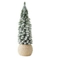 thumbnail image 1 of Flocked Tabletop Christmas Tree, Mini Snow-Covered Cedar for Desk and Mantel Decor, Pre-Assembled Festive Holiday Display(D), 1 of 6
