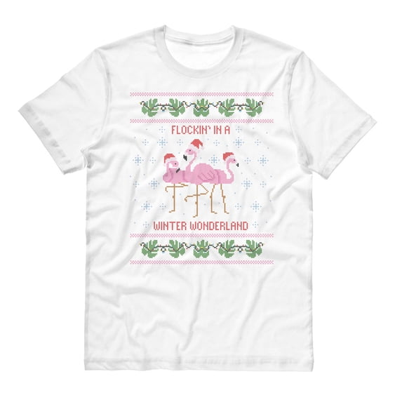 Flockin' In A Winter Wonderland Shirt 2X-Large White