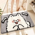 thumbnail image 1 of Flocking Absorbent Doormat Bathroom Rug Non-Slip Entrance Mat for Indoor Outdoor Use Waterproof Floor Carpet Home Decor Kitchen Laundry Room, 1 of 6