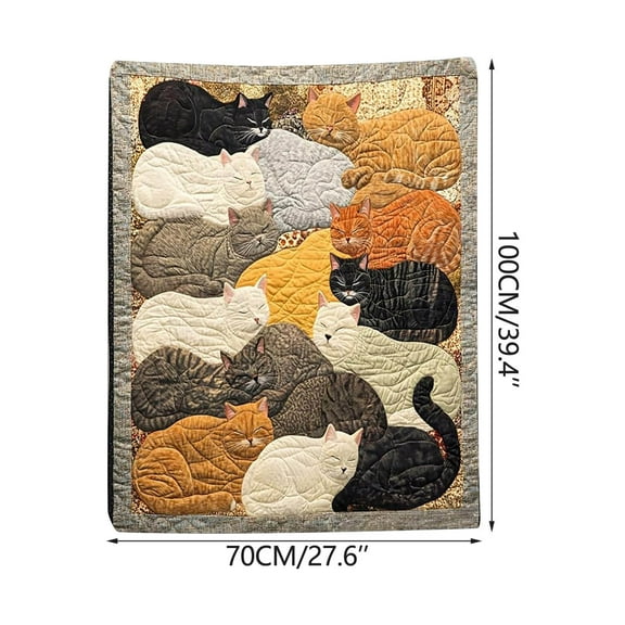 Flocking Cats Sleeping Patterns Flannel Blanket