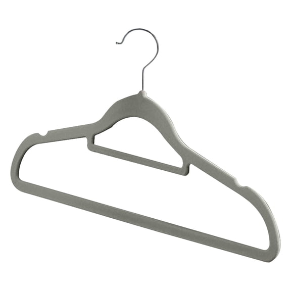 Flocking Clothes Hanger, Non-Slip Velvet Hangers, Space-Saving & Anti-Marking, Contoured Shoulder Design, Household Drying & Storage Support, four flocked hanger