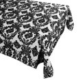 thumbnail image 1 of Flocking Damask Taffeta Tablecloth Black on White, 1 of 1