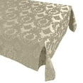 thumbnail image 1 of Flocking Damask Taffeta Tablecloth Ivory on Ivory, 1 of 1