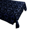thumbnail image 1 of Flocking Damask Taffeta Tablecloth Navy, 1 of 1
