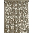 thumbnail image 1 of Flocking Damask Taffeta Window Curtain 56 Inch Wide Brown on Ivory, 1 of 1