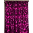 thumbnail image 1 of Flocking Damask Taffeta Window Curtain 56 Inch Wide Fuchsia, 1 of 1