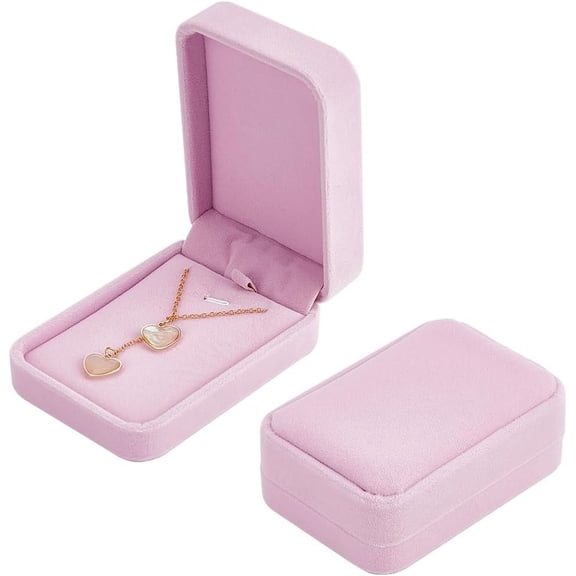 Flocking Gift Boxes for Wristwatch Bracelets Storage Lilac 10.2x7x3.8cm