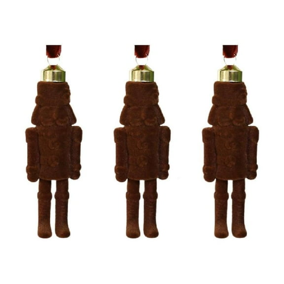 Flocking Nutcrackers Hanging Decorations Decorative Christmas Tree Ornament Set