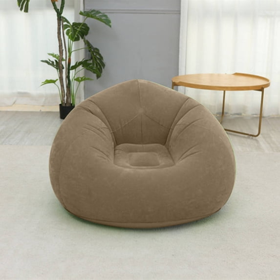 Flocking PVC Inflatable Sofa Portable Inflatable Lounger For Camping & Beach Inflatable Couch For Indoor And Outdoor Camping Couch Inflatable Flocking Couch