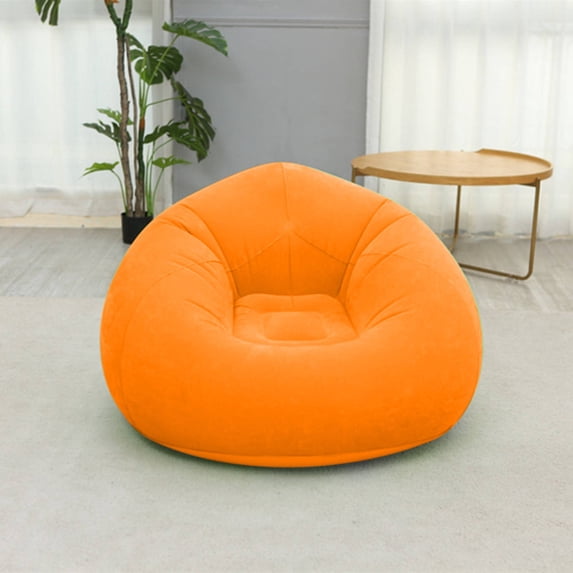 Flocking PVC Inflatable Sofa Portable Inflatable Lounger For Camping & Beach Inflatable Couch For Indoor And Outdoor Camping Couch Inflatable Flocking Couch
