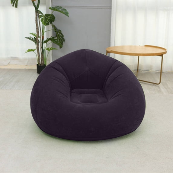 Flocking PVC Inflatable Sofa Portable Inflatable Lounger For Camping & Beach Inflatable Couch For Indoor And Outdoor Camping Couch Inflatable Flocking Couch