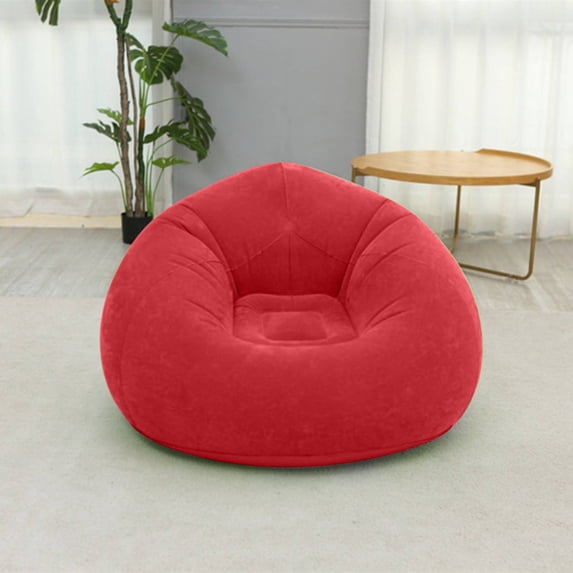 Flocking PVC Inflatable Sofa Portable Inflatable Lounger For Camping & Beach Inflatable Couch For Indoor And Outdoor Camping Couch Inflatable Flocking Couch