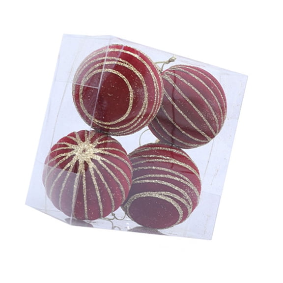 Flocking Sphere Ornaments For Christmas Tree Colorful Decorative Perfect For Holiday Festival Atmospheres