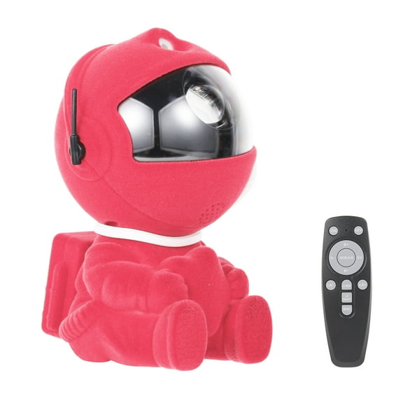 Flocking Style Galaxy Projector, Astronaut Projector Light, Star Projector, Kids Night Light, Projector Lights for Bedroom, Adult Playroom,Ceiling, Room Decoration - Red