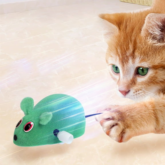 Flocking Wind-Up Simulation Mouse Toy, Clockwork Cat Entertainment, Tear-Resistant Prey Design, Pet Boredom Relief