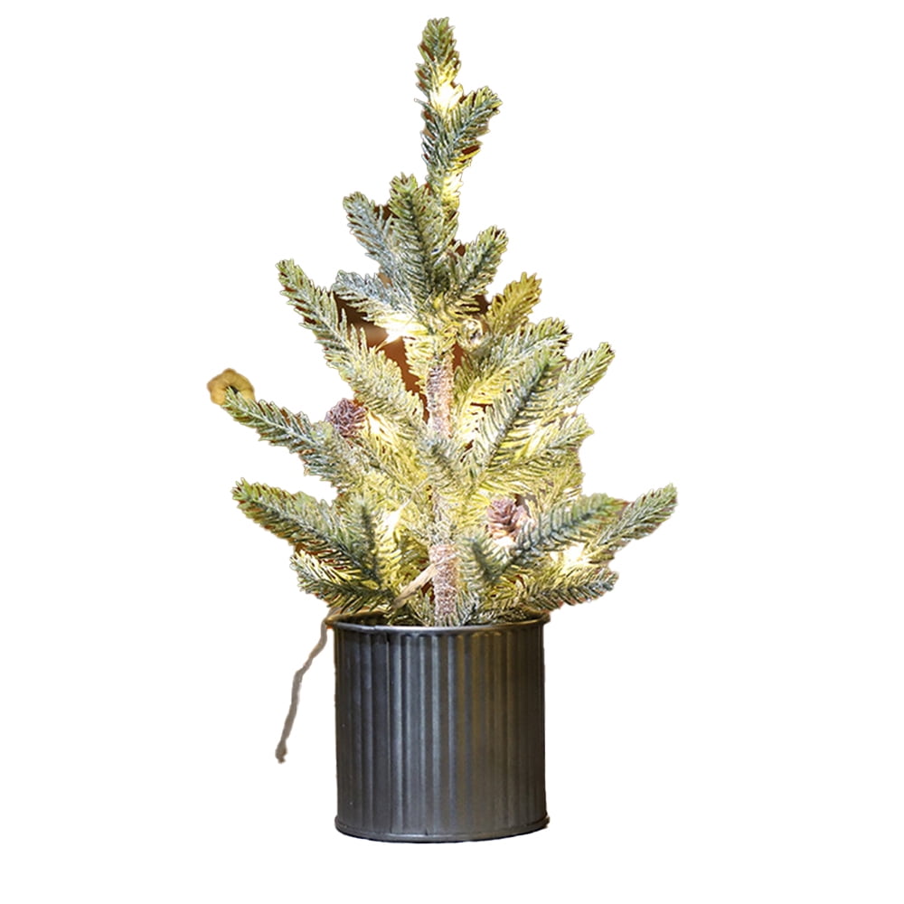 Flocking artificial Christmas tree, desktop cedar Christmas tree