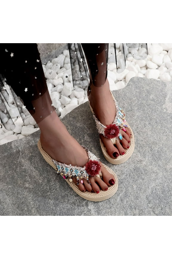 Flip Flops for Women,Women Open Toe Slippers Shoes Comfy Sandals Casual Comfortable Beach Sandals