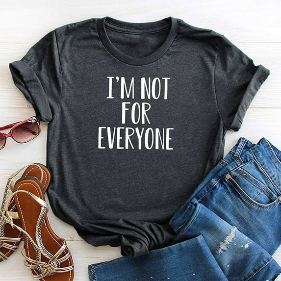 Floenr Mens T Shirts,Adult Women Men O-Neck Short Sleeve Letter Print Soft amily Gifts Top T-Shirt