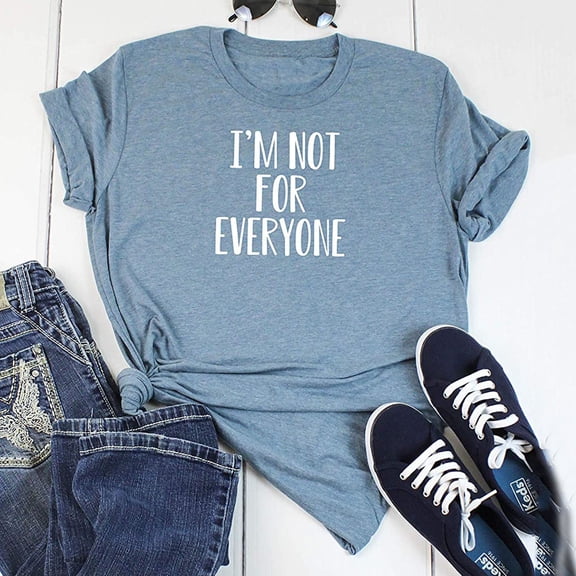 Floenr Mens T Shirts,Adult Women Men O-Neck Short Sleeve Letter Print Soft amily Gifts Top T-Shirt