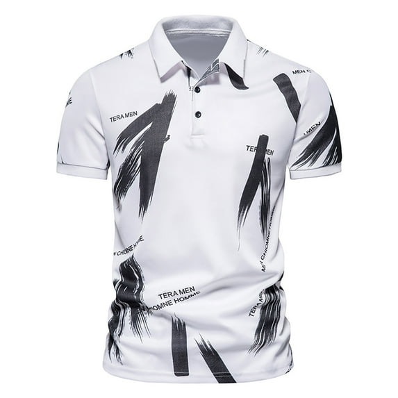 Floenr Mens T Shirts,Men Summer Casual Buttons Turn-Down Collar Short Sleeve Loose Shirt Tops