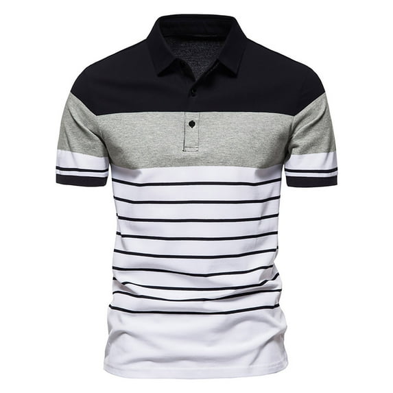 Floenr Mens T Shirts,Men Summer Casual Buttons Turn-Down Collar Short Sleeve Loose Shirt Tops