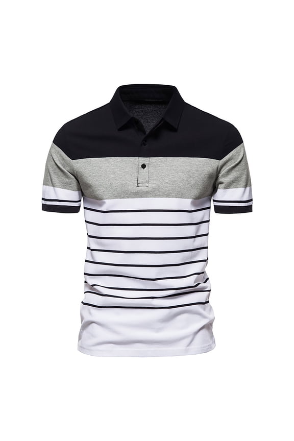 Mens T Shirts,Men Summer Casual Buttons Turn-Down Collar Short Sleeve Loose Shirt Tops