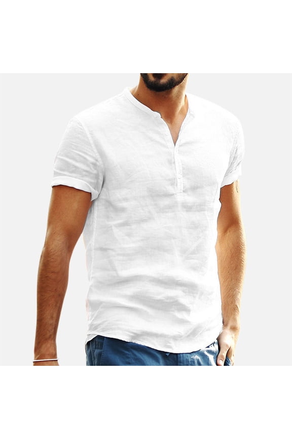 Mens T Shirts,Men's Baggy Cotton Linen Hooded Pocket Solid Long Sleeve Retro T Shirts Tops