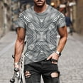thumbnail image 1 of Floenr Mens T Shirts,Men's Fashion Summer Neckline T-shirt 3D Printing Pattern Short Sleeve, 1 of 5