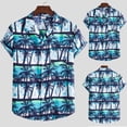 thumbnail image 1 of Floenr Mens T Shirts,Mens Fashion Ethnic Short Sleeve Casual Printing Hawaiian Shirt Blouse T-shirt, 1 of 5