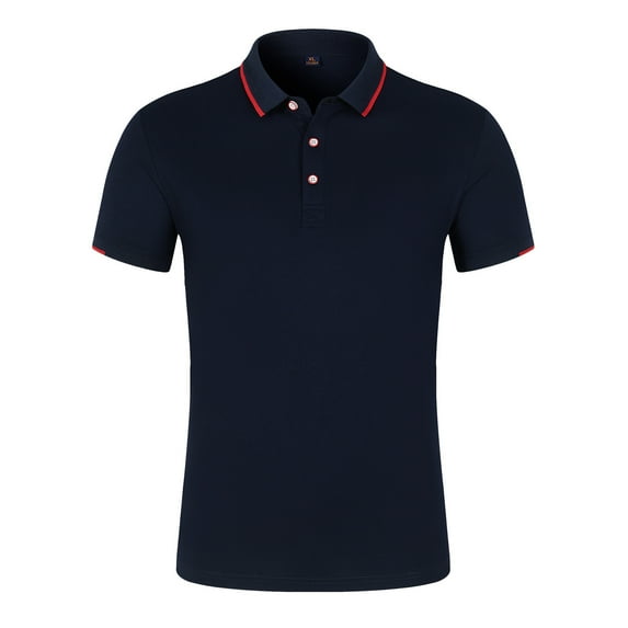 Floenr Mens T Shirts,Summer Men's Casual Lapel Button Short Sleeve Business T-shirt