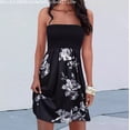 thumbnail image 1 of Floenr Sundresses for Women,Women's Bohemian Style Strapless Elastic Band Dress Dresses Sleeveless Floral Print Dress, 1 of 8