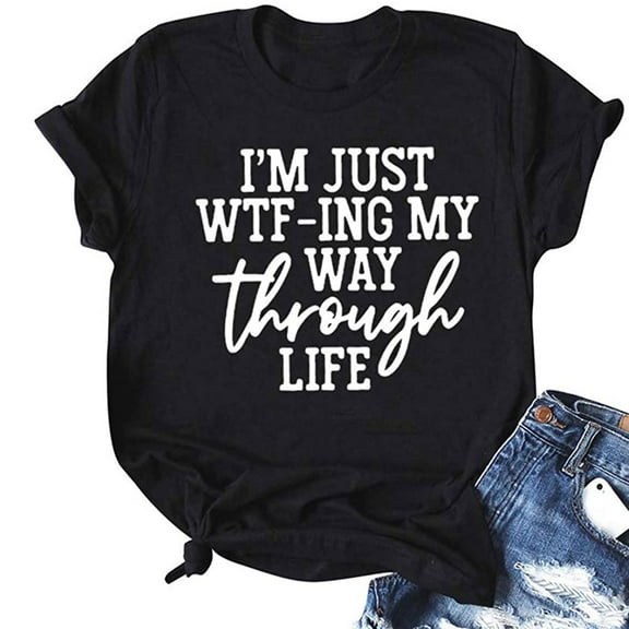 Floenr Women's Plus Size Tops,Women's Fashion Printed Plus Size O-Neck T-Shirts Short Sleeve Graphic Tee Tops