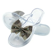 Floenr Womens Sandals Flip Flops for Women,Summer New Flip Bowknot Flash Diamond Sandals And Slippers Womens Slippers