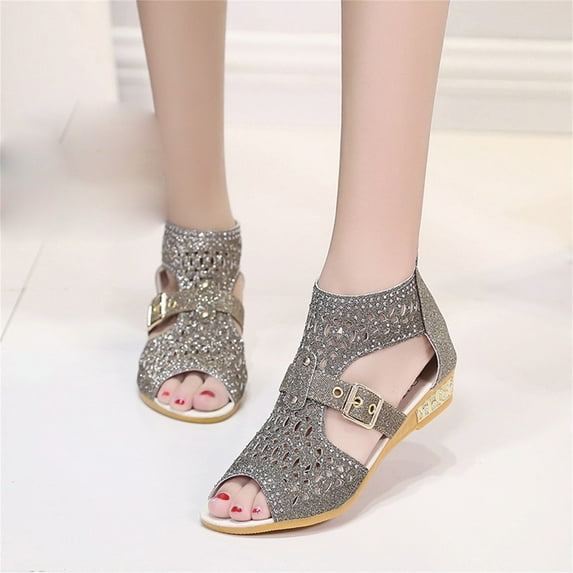Floenr Womens Sandals Flip Flops for Women,Summer Women Wedge Sandals Fashion Fish Mouth Pumps Sexy Hollow Out Shoes