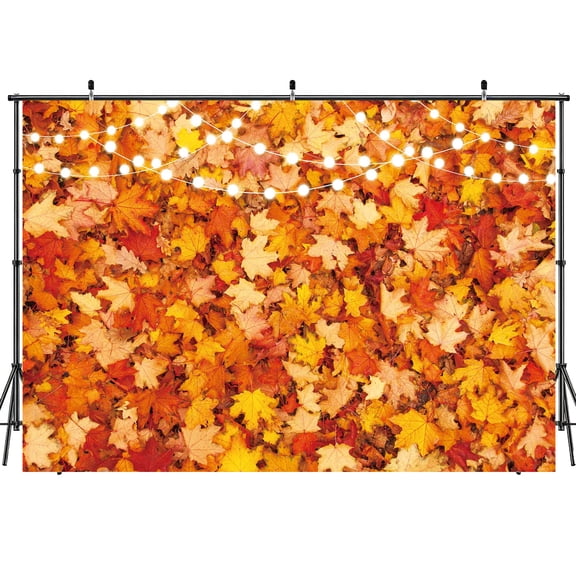 Flogriet 7x5ft Fall Maple Leaves Backdrop Polyester Autumn Light Background