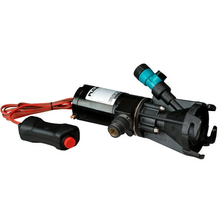 Flojet 18555-000A Portable RV Waste Pump, Self-Priming RV Macerator, 12 volt DC