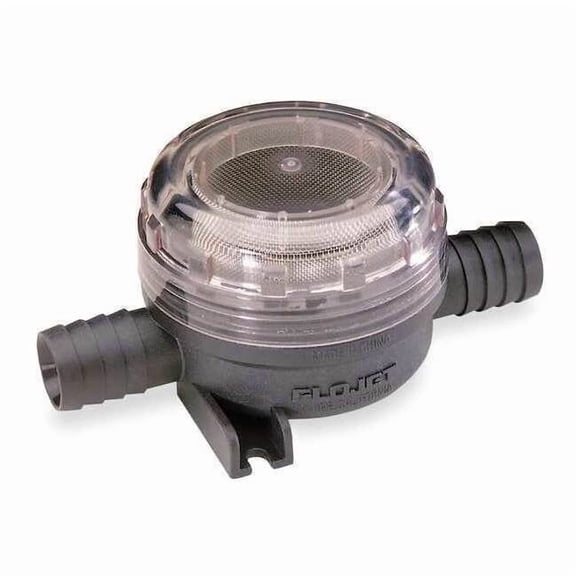 Flojet Strainer,In Line,1/2",Barb,Black 01740002G