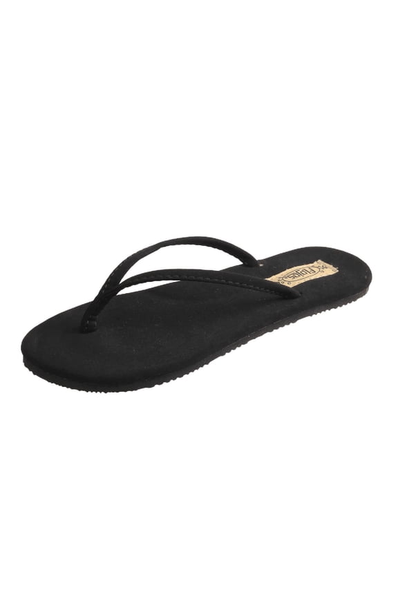 Womens Fiesta Arch Support Slip On Flip Flop Sandals, Black (9)