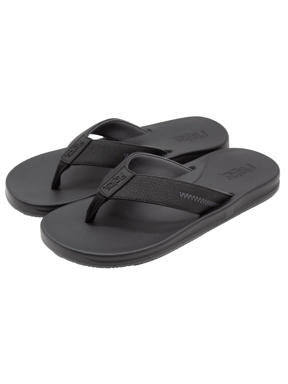 Men's Eves Memory Foam Flip Flop (Black, Size 9)