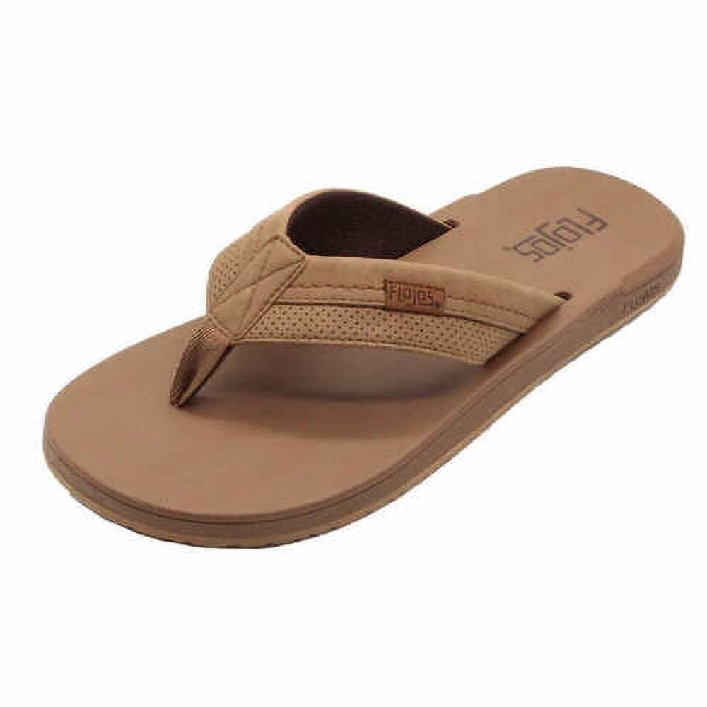 NEW Flojos Mens Size 9 Tan Slip On Cushion Comfort Thong Flip Flop Sandals Amazon.com | FLOJOS Men main image 3